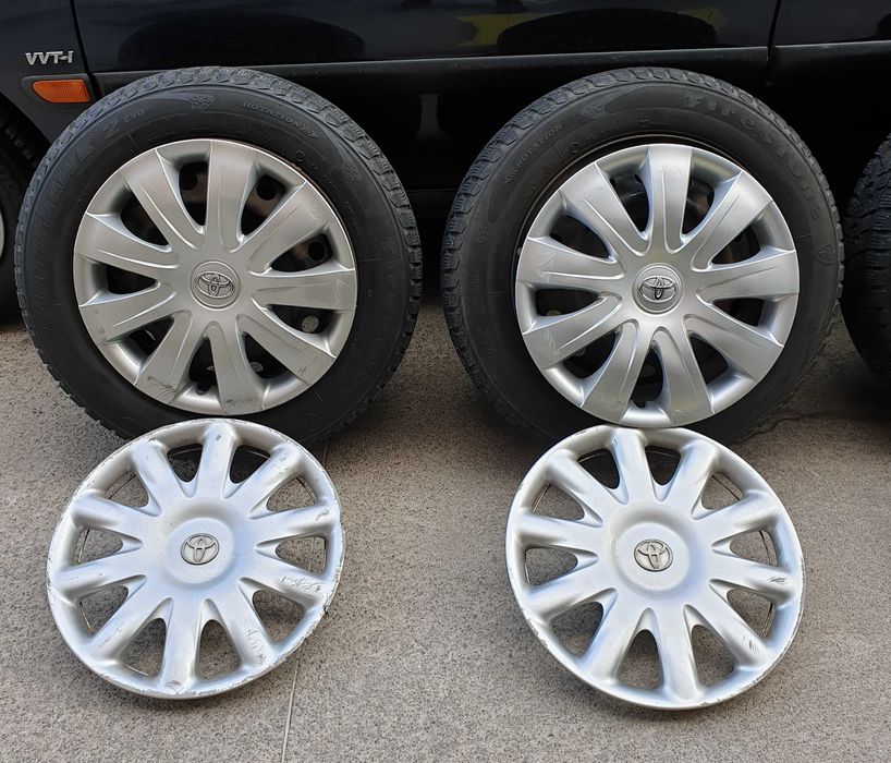 Джанти с гуми Тойота 15"-5×100+2 комплекта ориг. тасове и 20бр. гайки