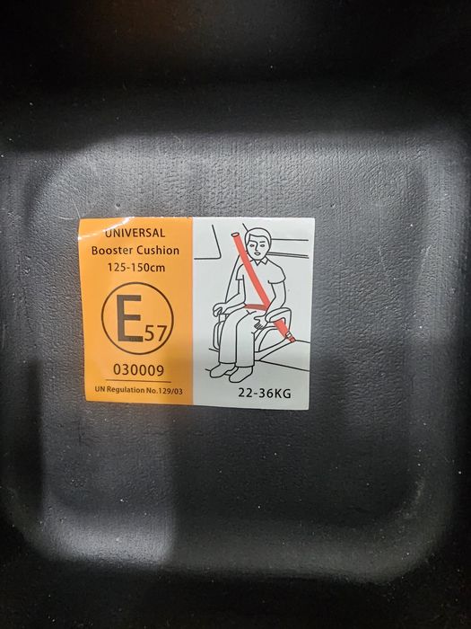 Inaltator auto U-Grow, 125-150cm, certificat R129, fara isofix, rosu/albastru