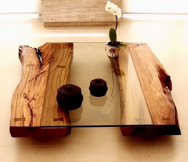 Маса от дърво и епоксидна смола / Холна / Трапезна