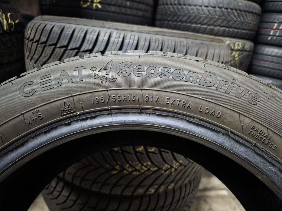 4бр Като нови  Всесезонни гуми 195 55 16 - Ceat - DOT 2025