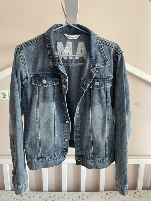 Комплект дънкови якета за майка и дъщеря - мама М и дъщеря 4-5