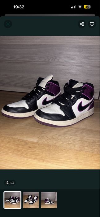Jordan 1 mid mov cu negru, sunt ca noi