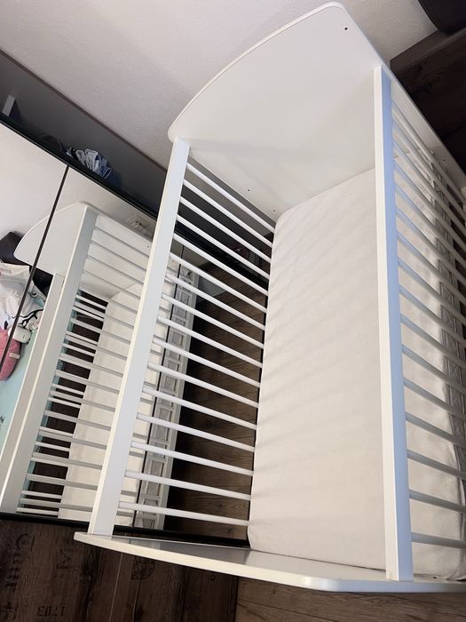 Patut 120x60 cu saltea de cocos