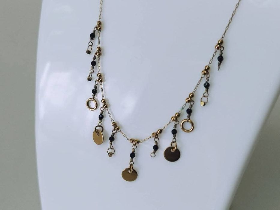 Colier din otel inoxidabil, placat cu aur,  Zag Bijoux