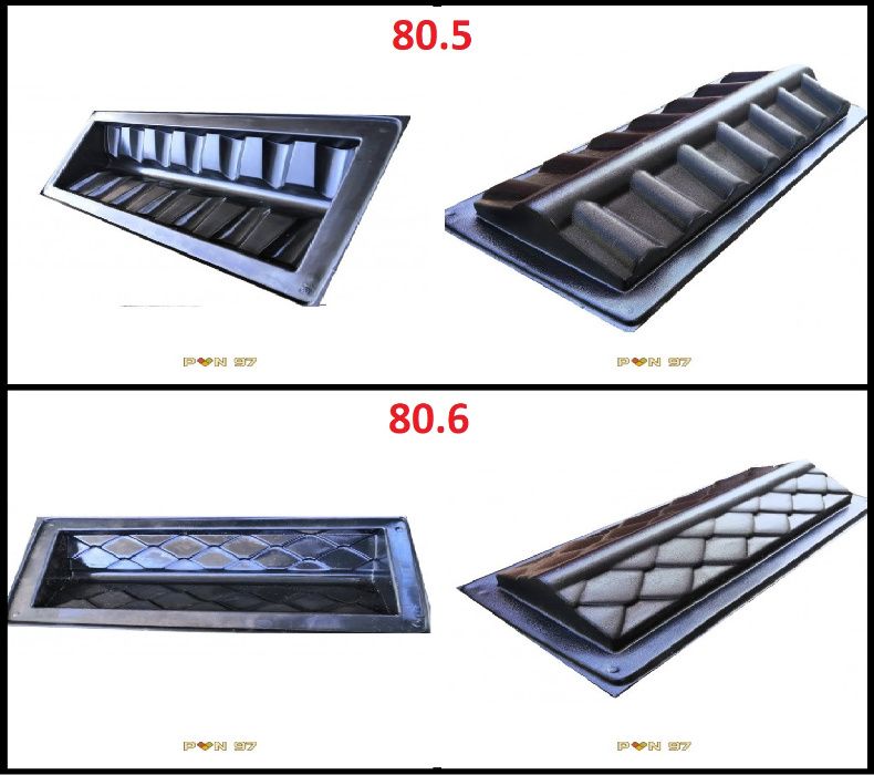 Калъпи от АБС на бордюри, капаци и колони.