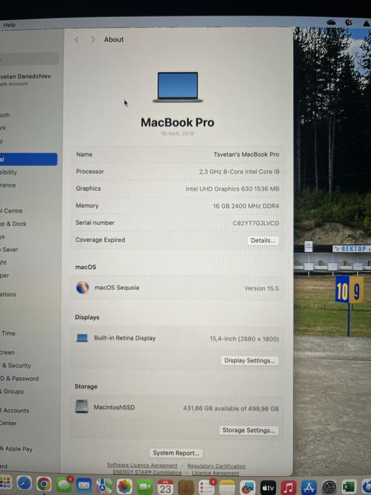 Mackbook Pro 15’ 2019 Touchbar
