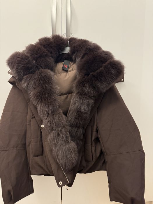 Geaca blana naturala 100% si umplutura din puf de gasca