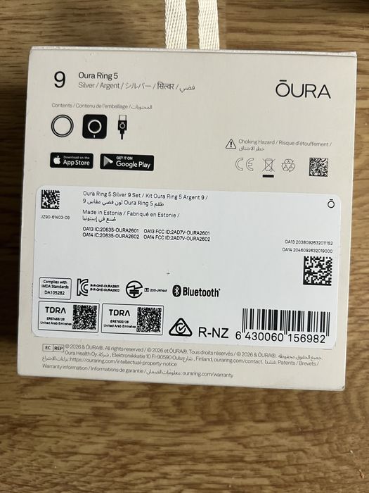 Oura Ring 5 Silver  marimea 9