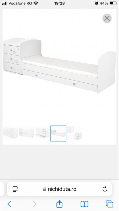 Patut transformabil pentru copii 120x60