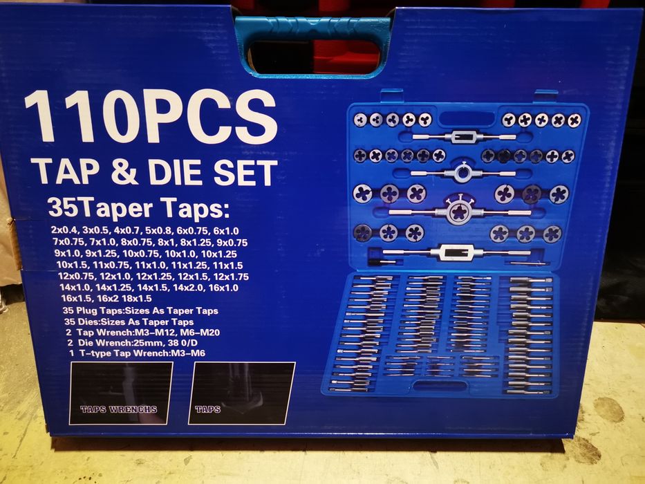 Trusa profesionala tarozi și filiere 110 pcs-set filiere/tarozi 110buc