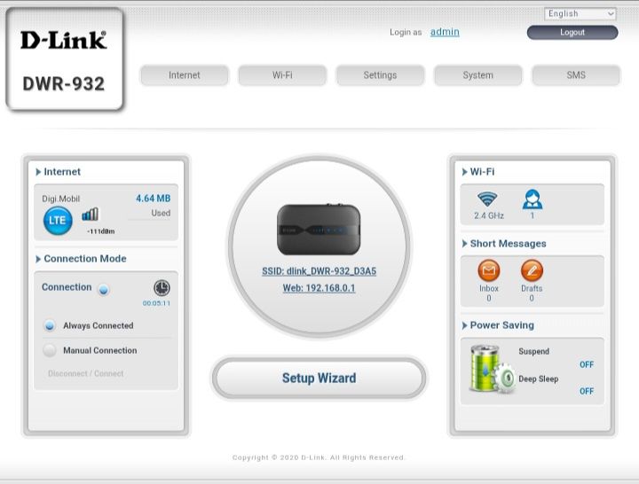 Router Portabil 4G D-Link cu SIM Modem WiFi Hotspot decodat