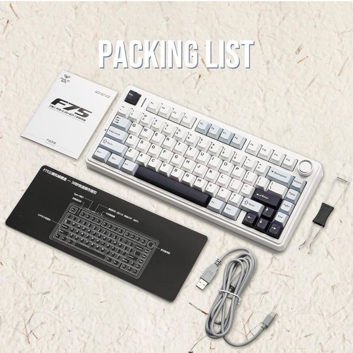 Tastatura mecanica Epomaker x Aula F75 RGB , 2.4 Ghz