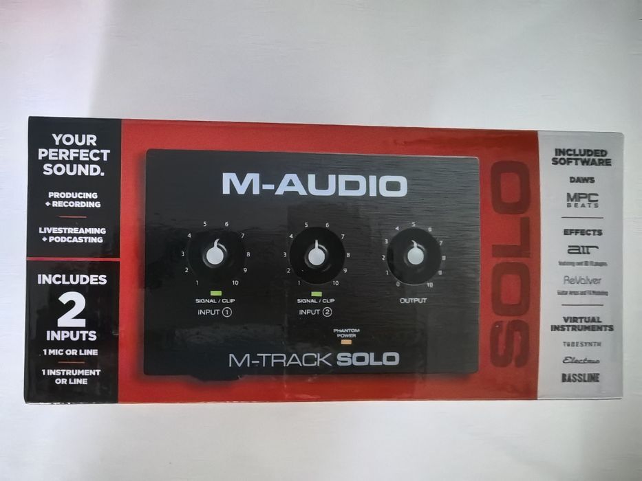 Placa de sunet externă interfață audio USB M-Audio M-Track Solo
