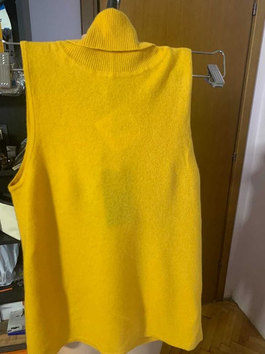 Дамско кашмирено поло без ръкави  Authentic Cashmere, с етикет