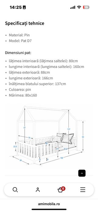 Pat casuta Montessori + saltea