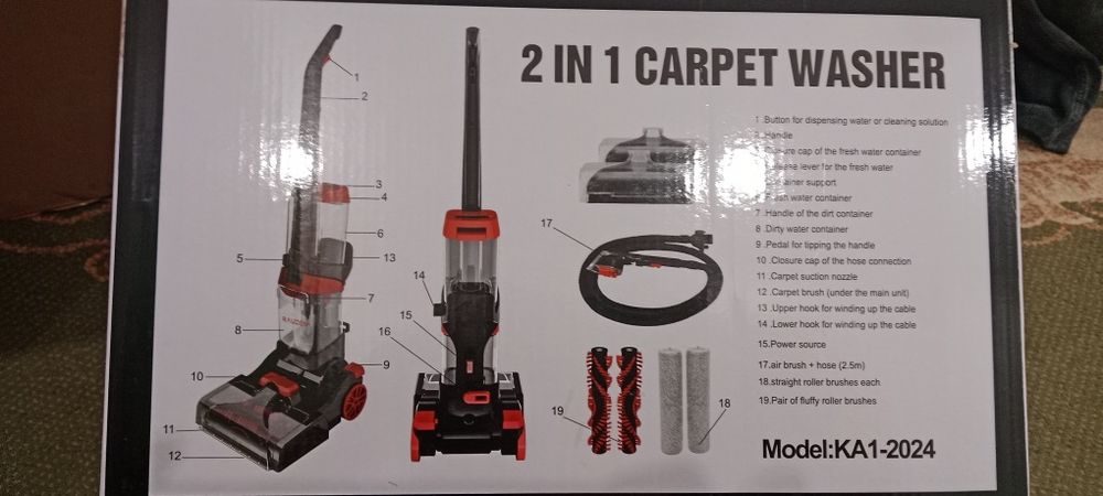 Моющий пылесос марки RAUDEN   модель КА1- 2024