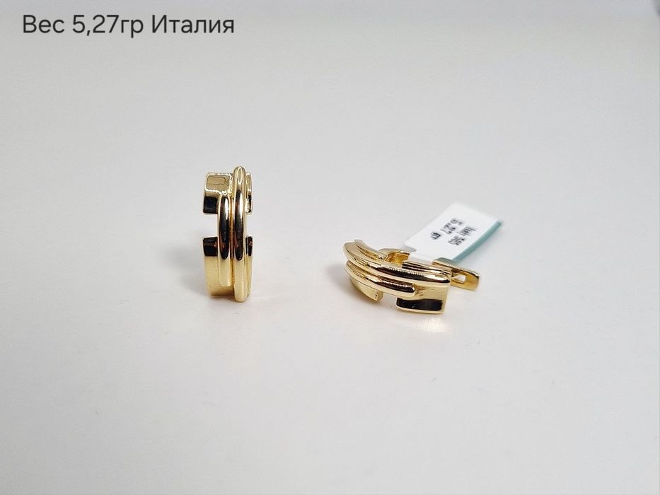 Золотые серьги БК Италия
