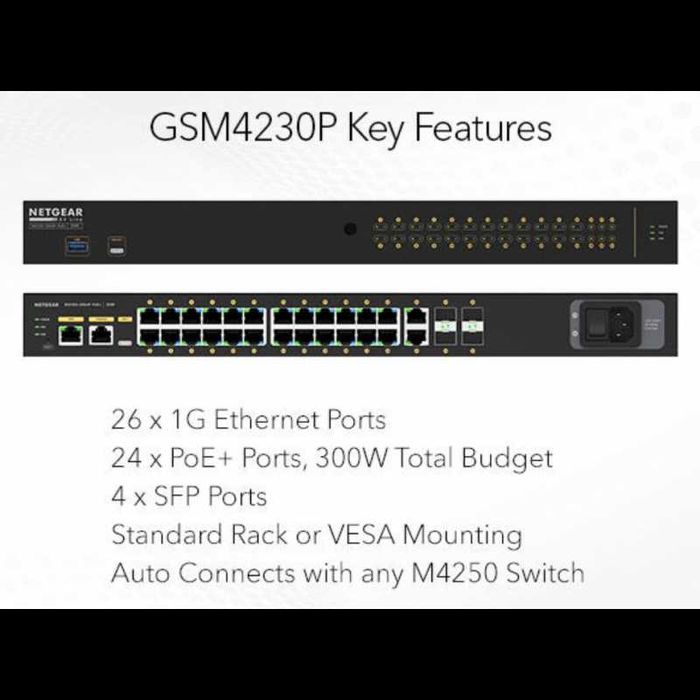 Управляемый коммутатор NETGEAR  AV Line M4250-12M2XF, MSM 4214X