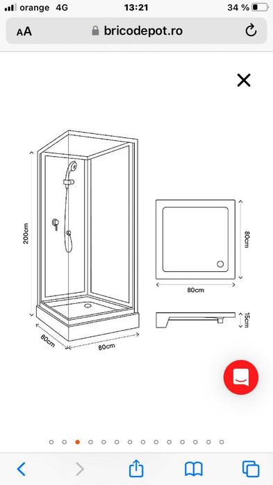 Cadite dus noi -80x80 cm