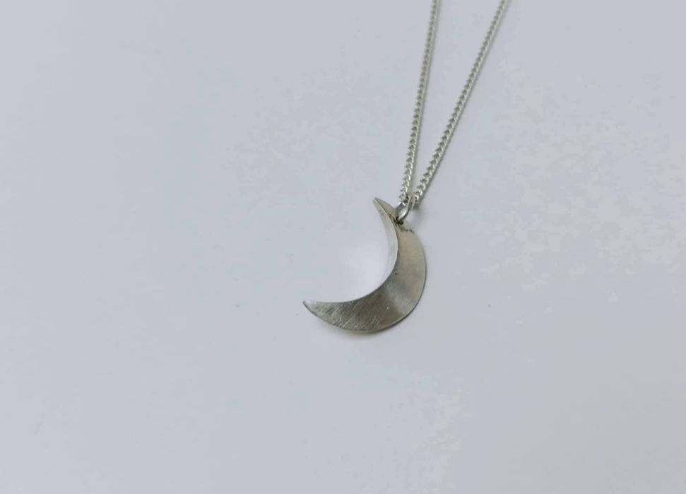 Colier/lant vechi Half Moon argint 925, JK, semiluna, copii