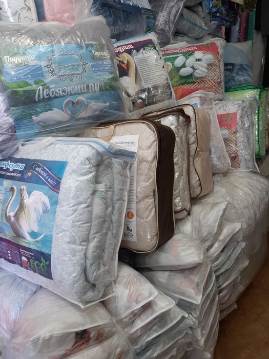 Матрасы ватные, постельное бельё, одеяла, подушки, корпе, полотенца