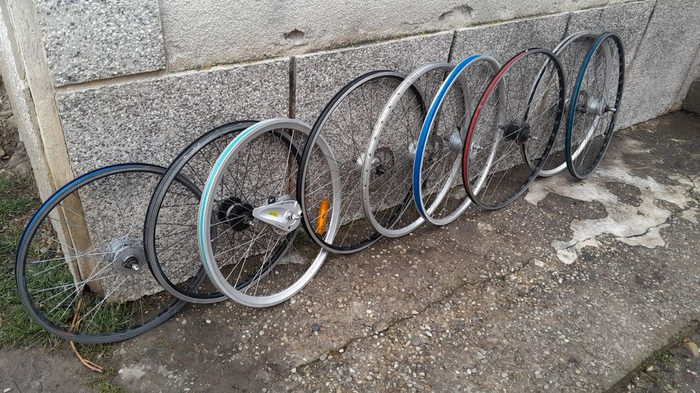 Set roti bicicleta cu dinam incorporat 24,26,28 inchi, qr, disc frana