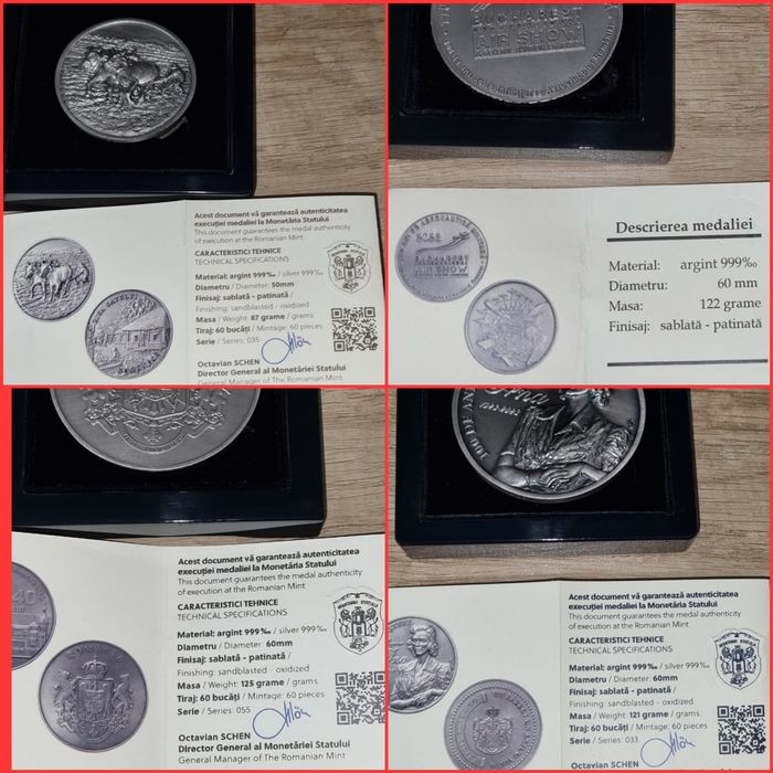 Monede romanesti de lux cadou argint lingou 999