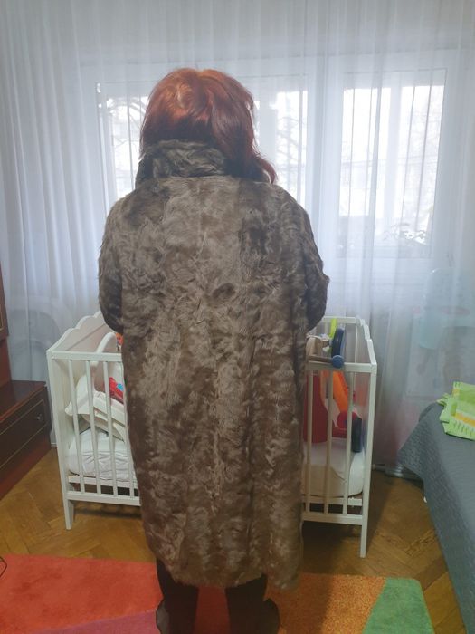 Haina de dama, din blana de vizon, maro deschis