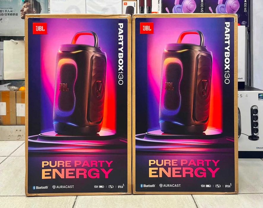 Нова Безжична Колона Аудио Система JBL Partybox 130, Включена Батерия, 2 Години Гаранция