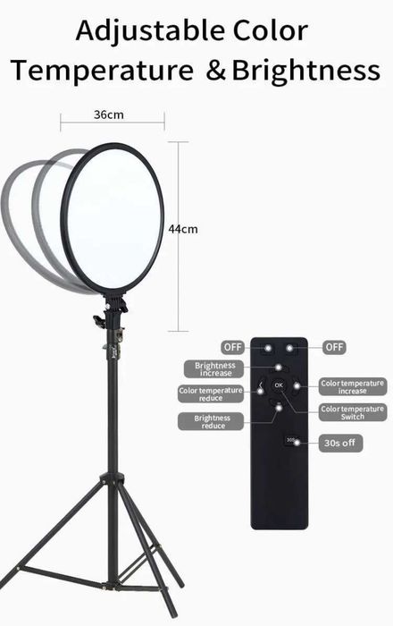 Jmary FM-21R + Штатив + Пульт Кольцевая светодиодная лампа
