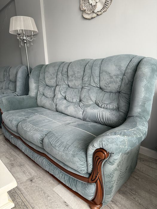 Set canapea lemn masiv - 3 piese