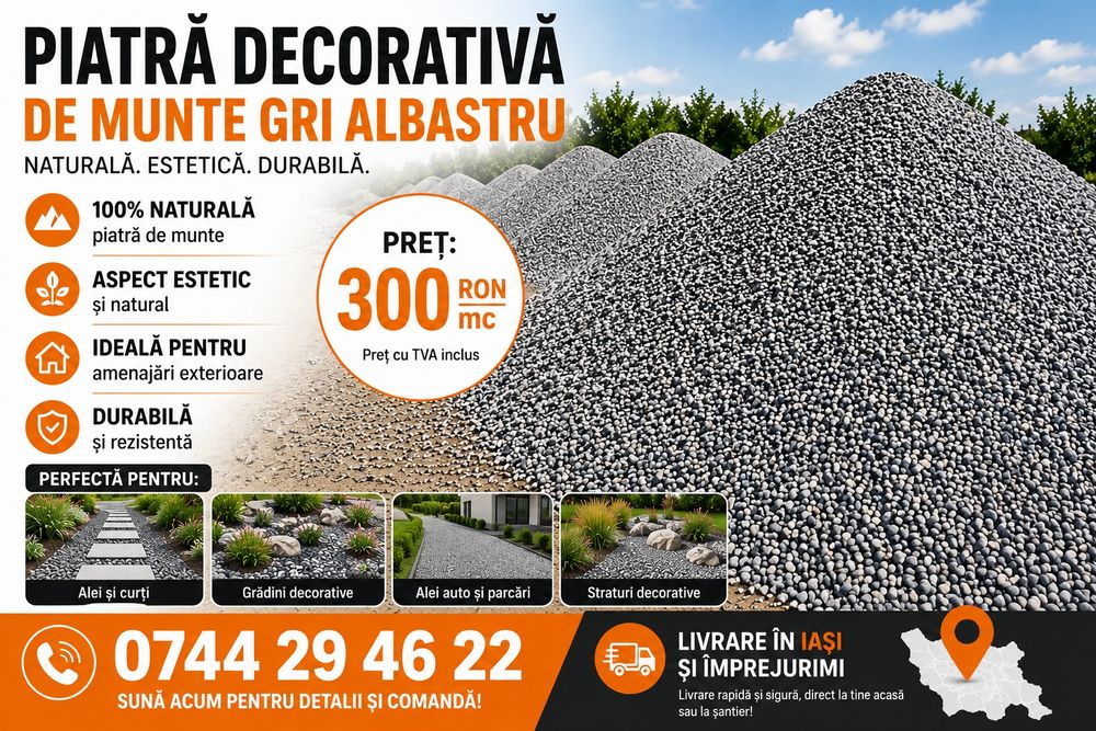Piatră decorativa de munte gri albastru o744.29.46.22