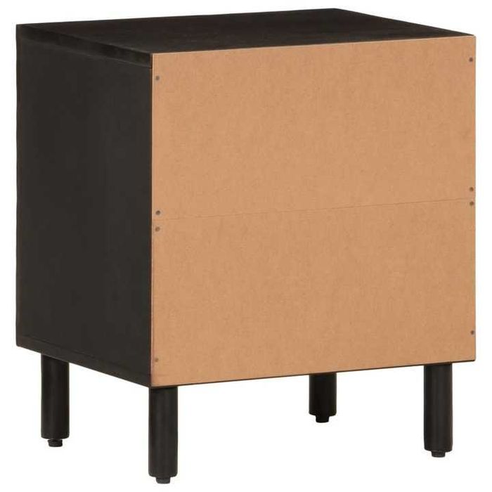Set Noptiere vidaXL 2 buc negru 40x33x46 cm lemn masiv mango The Home IKEA KIKA Mobexpert Jysk Interior Design House Wood Noi