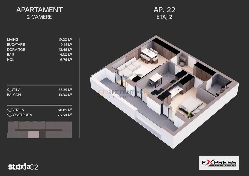 Comision 0-Apartament decomandat cu 2 camere si balcon, Bd.Metalurgiei - Mai multe