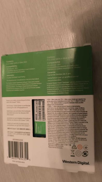 SSD M.2 2280 SATA WD Green 480GB (545 MB/s) Sigilat / NOU