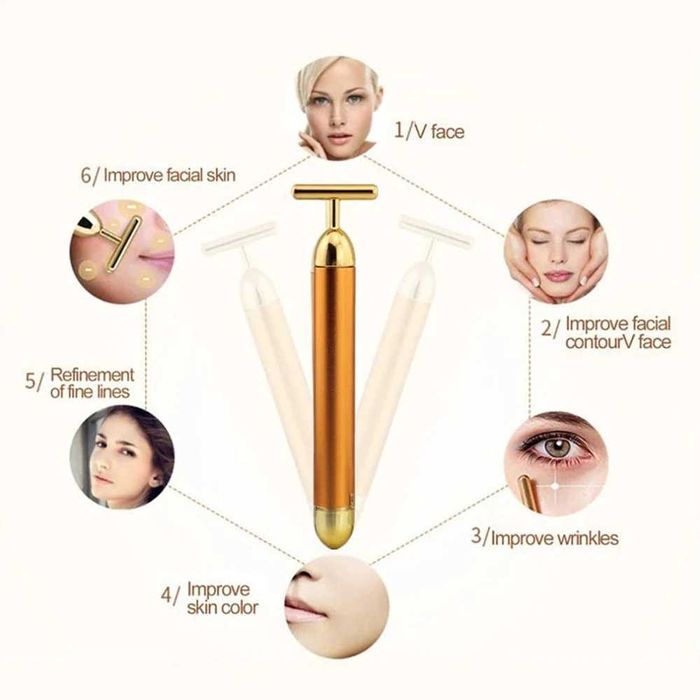 Aparat de Masaj Facial cu Vibratii Aplicare Crema Antiriduri Face Lift