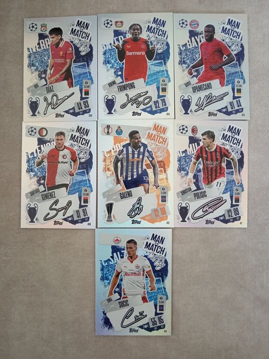 7 бр карти Match attax Man of the Match 24/25