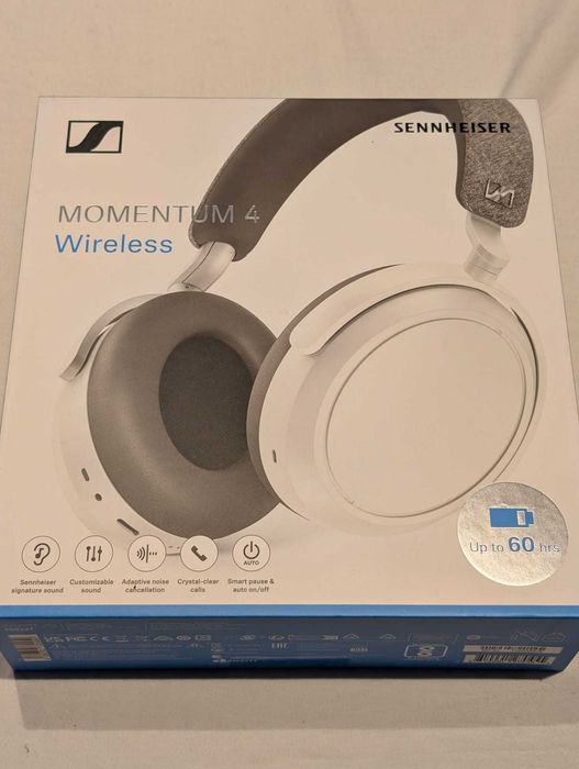 Casti audio Over the ear Sennheiser Momentum 4, Wireless, ANC, Alb