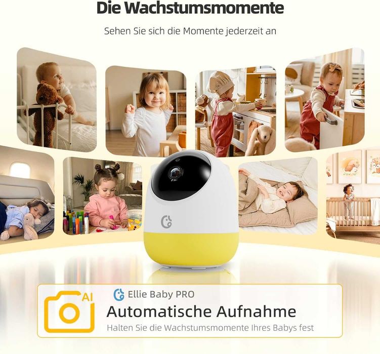 Monitor pentru bebeluși cu cameră fără WiFi rotativa