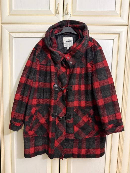 Куртка клетчатая оверсайз плащ