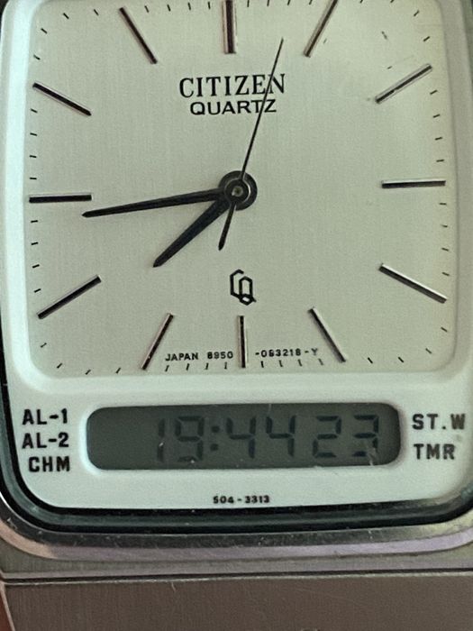 AUTENTIC Vintage  CITIZEN QUARTZ CAL.8950 Digi/Ana funcț. perfect