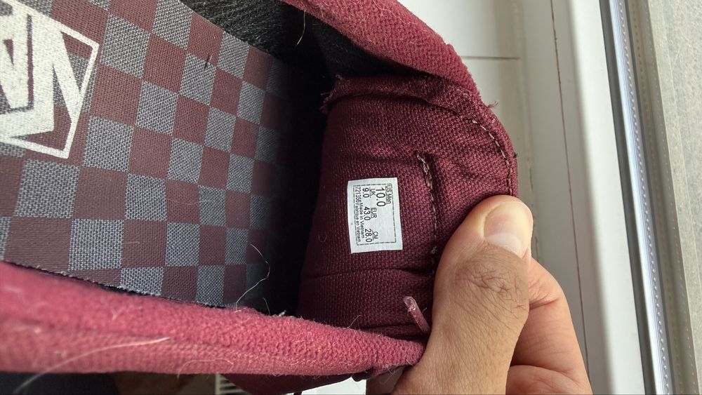 Келы Vans бордовые