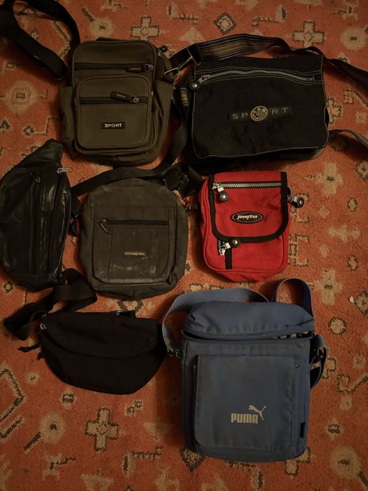 lot de borsete, puma albastra si alte modele sport etc