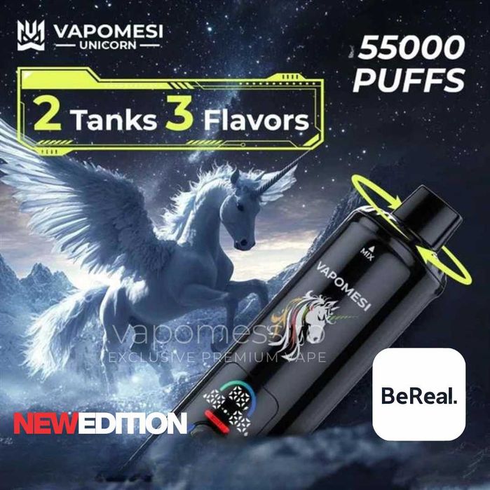 Unicorn vape 3 in 1 cu 55.000 puffuri Multi mode Promo