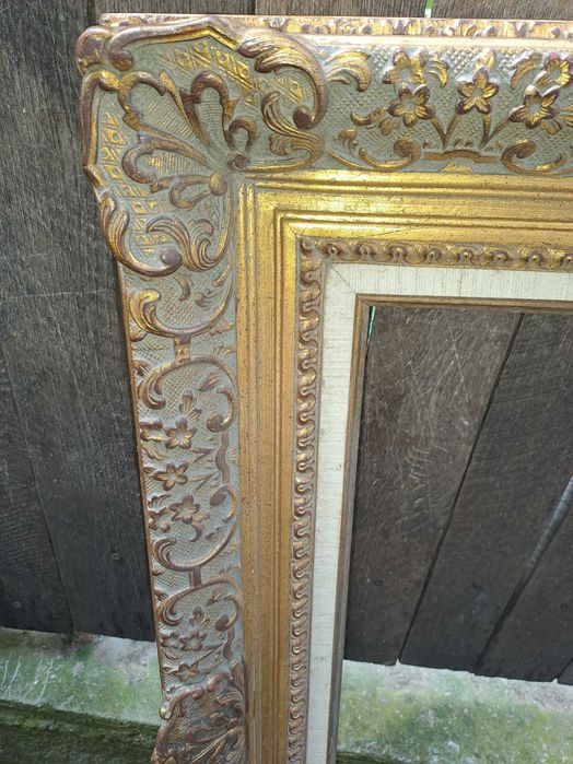 rama lemn tablou baroc foita aur 75/55 cm