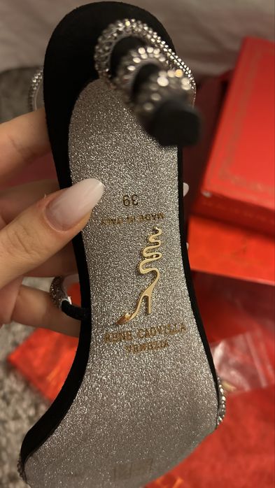 Sandale Rene caovilla piele naturala stoc 38