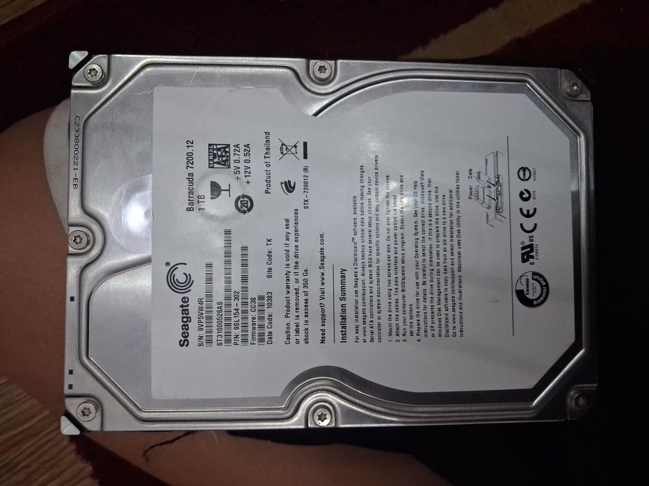 Старый Seagate Barracuda 7200.12, 1 терабайт SATA