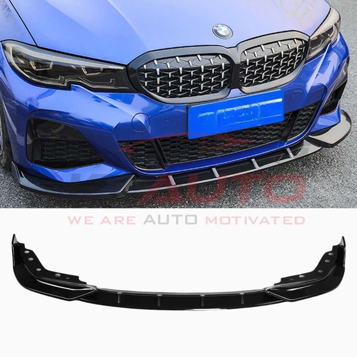 Преден лип спойлер за BMW G20 M Tech (2019–2024) – Черен гланц