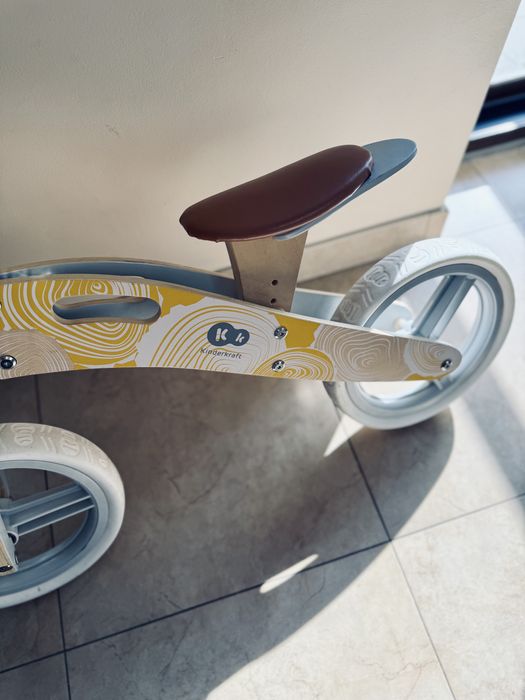 Kinderkraft, Дървено колело за баланс Runner, жълто