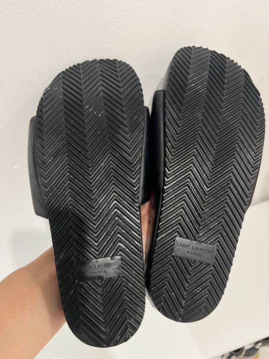 Șlapi Saint Laurent Paris din piele mărimea 37,5